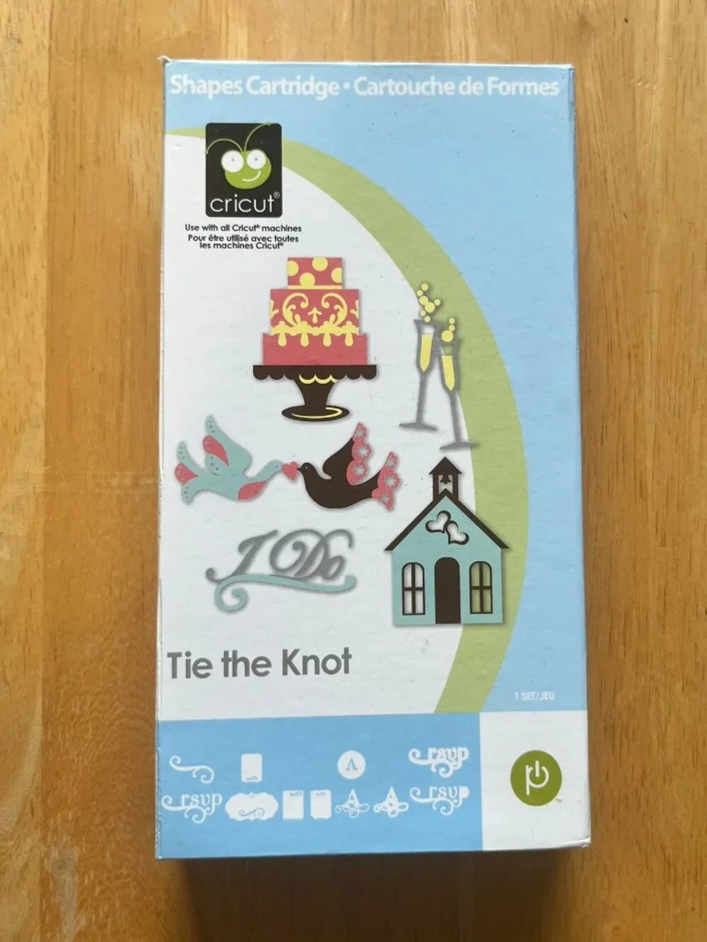 Cricut Tie The Knot Wedding Cartridge w Overlay, Booklet and Box Complete Set